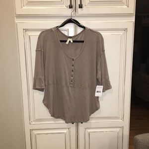 Free People Henley Top Size Medium NWT